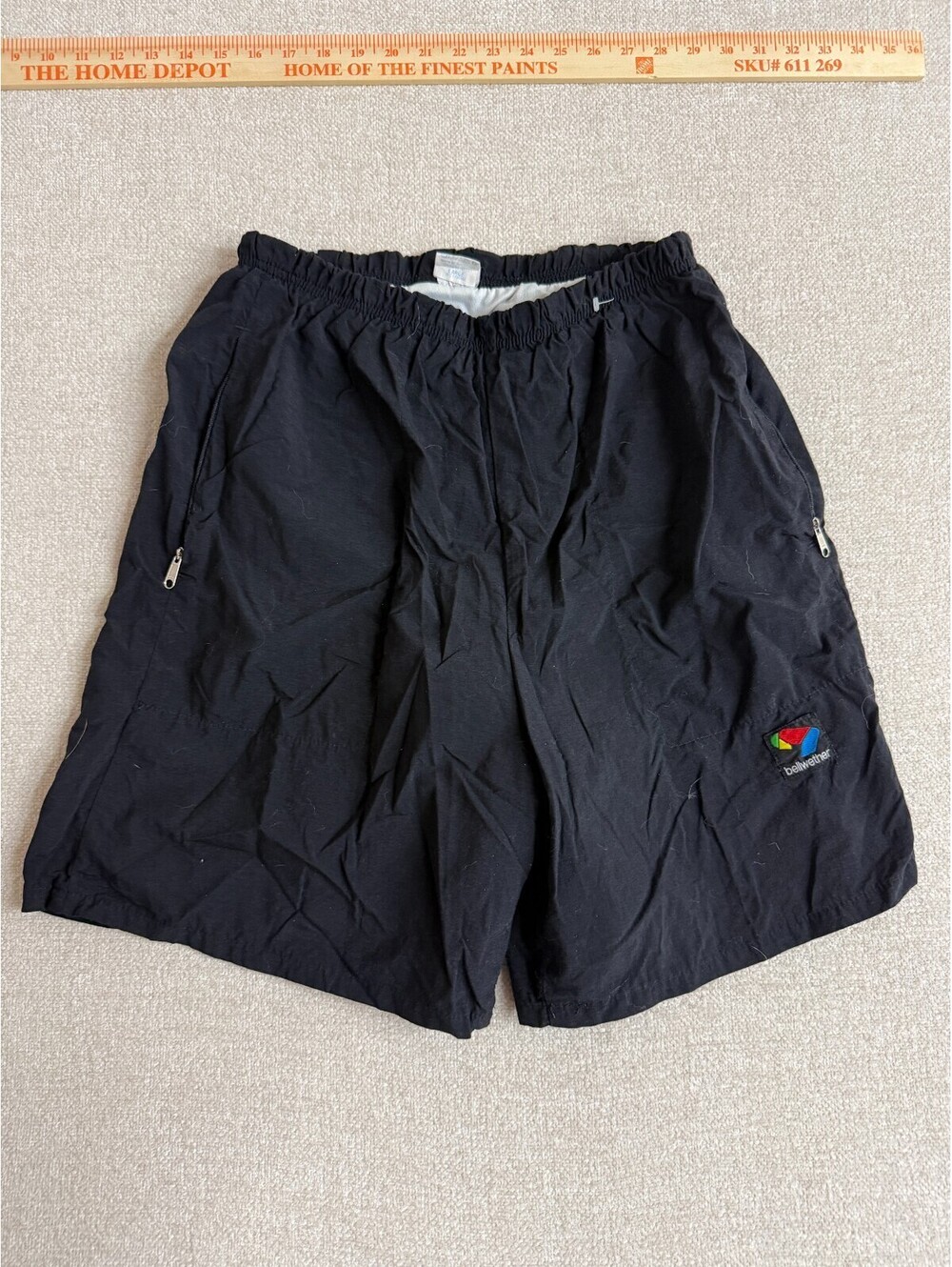 Bellwether Mens Large Black Nylon Cycling Athletic Shorts Sports Shorts L